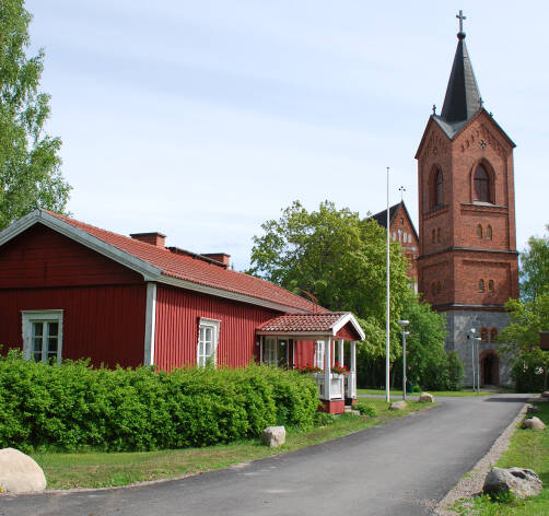 Punainen tupa ja kirkko